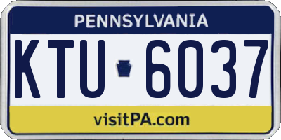 PA license plate KTU6037