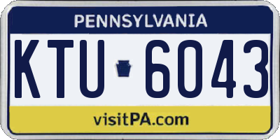 PA license plate KTU6043