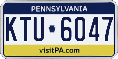 PA license plate KTU6047