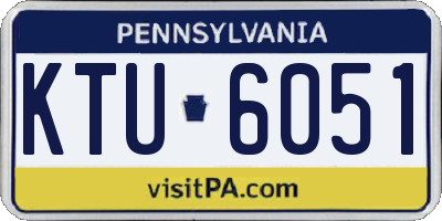PA license plate KTU6051