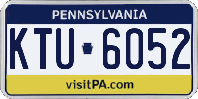 PA license plate KTU6052