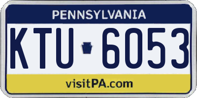 PA license plate KTU6053