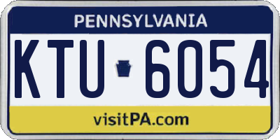 PA license plate KTU6054