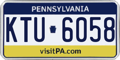 PA license plate KTU6058