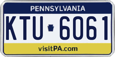 PA license plate KTU6061
