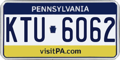 PA license plate KTU6062