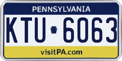 PA license plate KTU6063