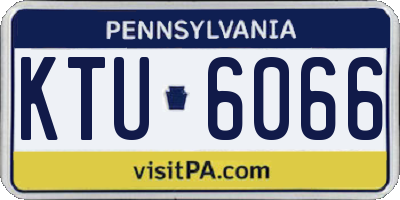 PA license plate KTU6066