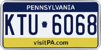 PA license plate KTU6068