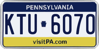 PA license plate KTU6070