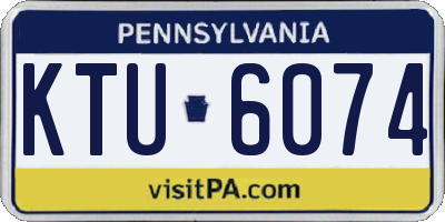 PA license plate KTU6074