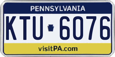 PA license plate KTU6076