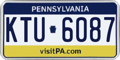 PA license plate KTU6087