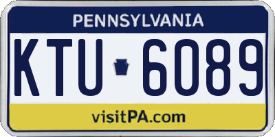 PA license plate KTU6089