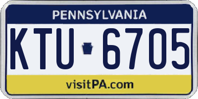 PA license plate KTU6705