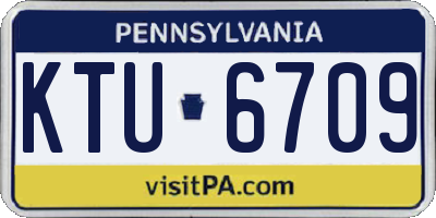 PA license plate KTU6709