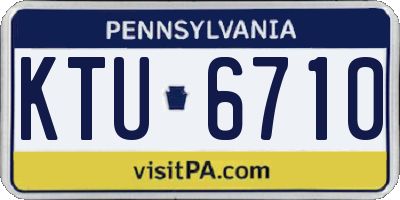 PA license plate KTU6710