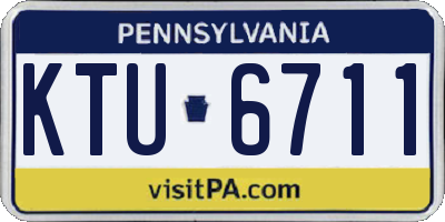 PA license plate KTU6711