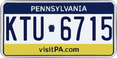 PA license plate KTU6715