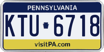 PA license plate KTU6718