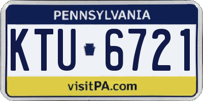 PA license plate KTU6721