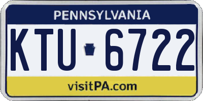 PA license plate KTU6722