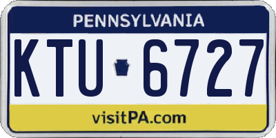 PA license plate KTU6727