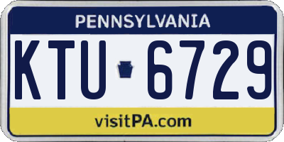 PA license plate KTU6729