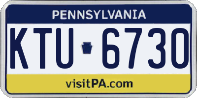 PA license plate KTU6730