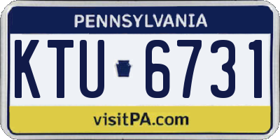 PA license plate KTU6731
