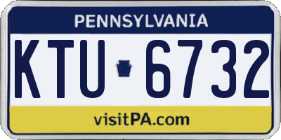 PA license plate KTU6732