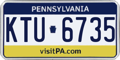 PA license plate KTU6735