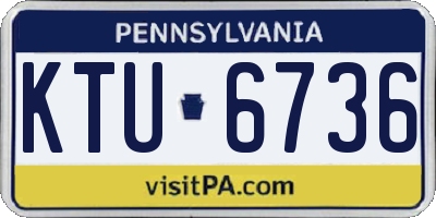 PA license plate KTU6736
