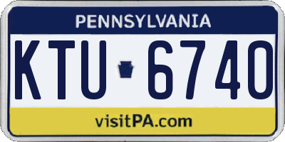 PA license plate KTU6740