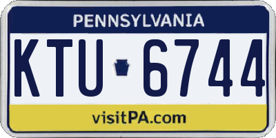 PA license plate KTU6744