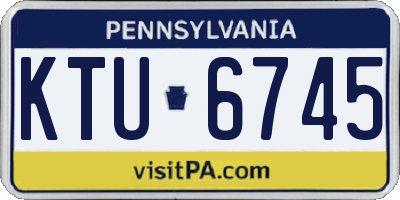 PA license plate KTU6745