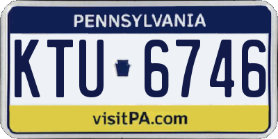 PA license plate KTU6746