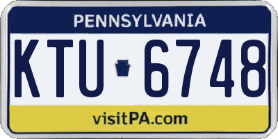 PA license plate KTU6748