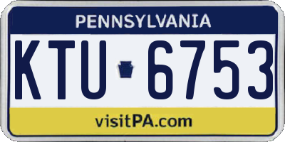 PA license plate KTU6753