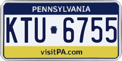 PA license plate KTU6755