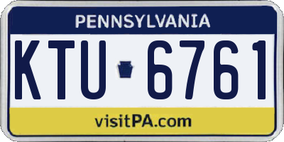 PA license plate KTU6761