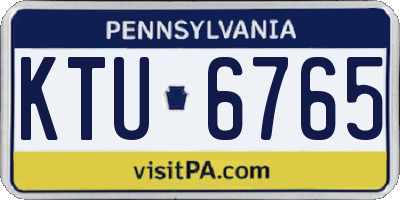 PA license plate KTU6765