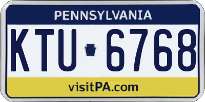 PA license plate KTU6768