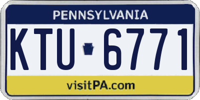 PA license plate KTU6771