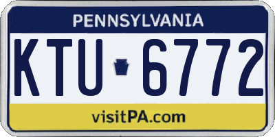 PA license plate KTU6772