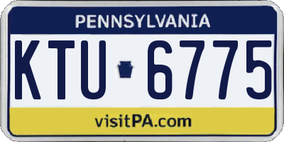 PA license plate KTU6775
