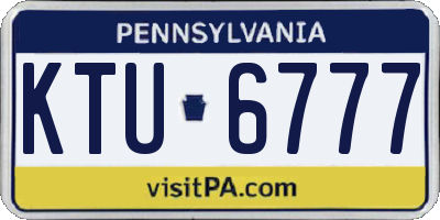 PA license plate KTU6777