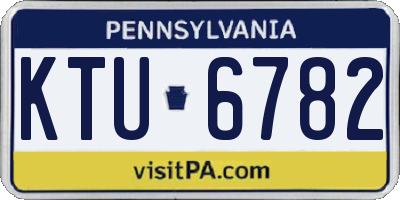 PA license plate KTU6782