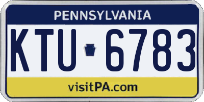 PA license plate KTU6783