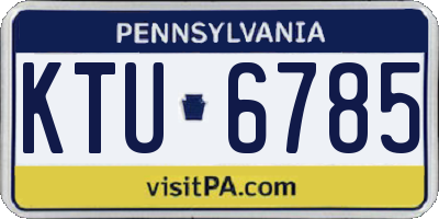 PA license plate KTU6785